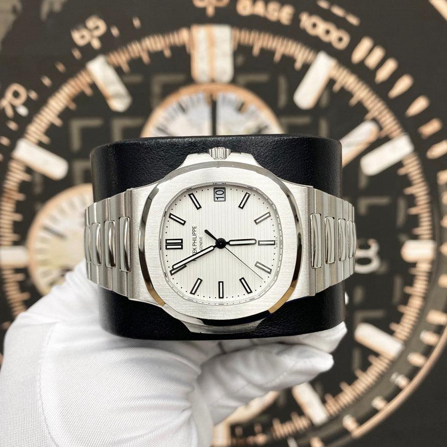 Patek Philippe Nautilus 40mm 5711/1A White Dial Pre-Owned - Gotham Trading 