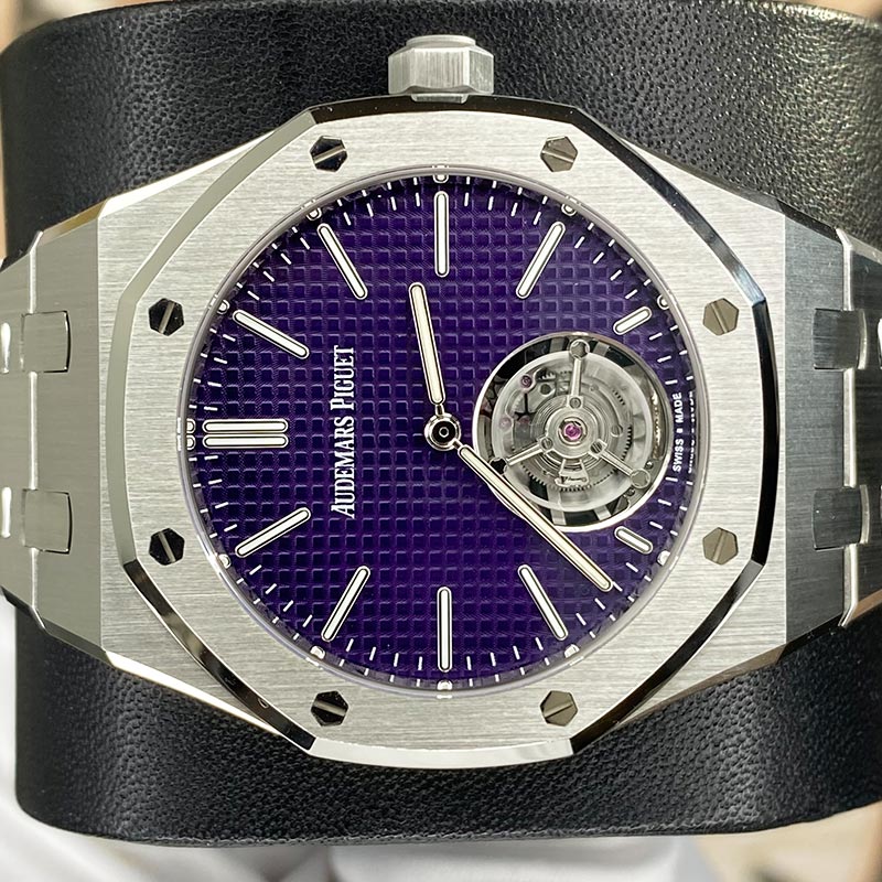 Audemars Piguet Royal Oak Selfwinding Flying Tourbillon Extra-Thin (RD#3) 37mm 26660ST.OO.1356ST.02 Purple Dial