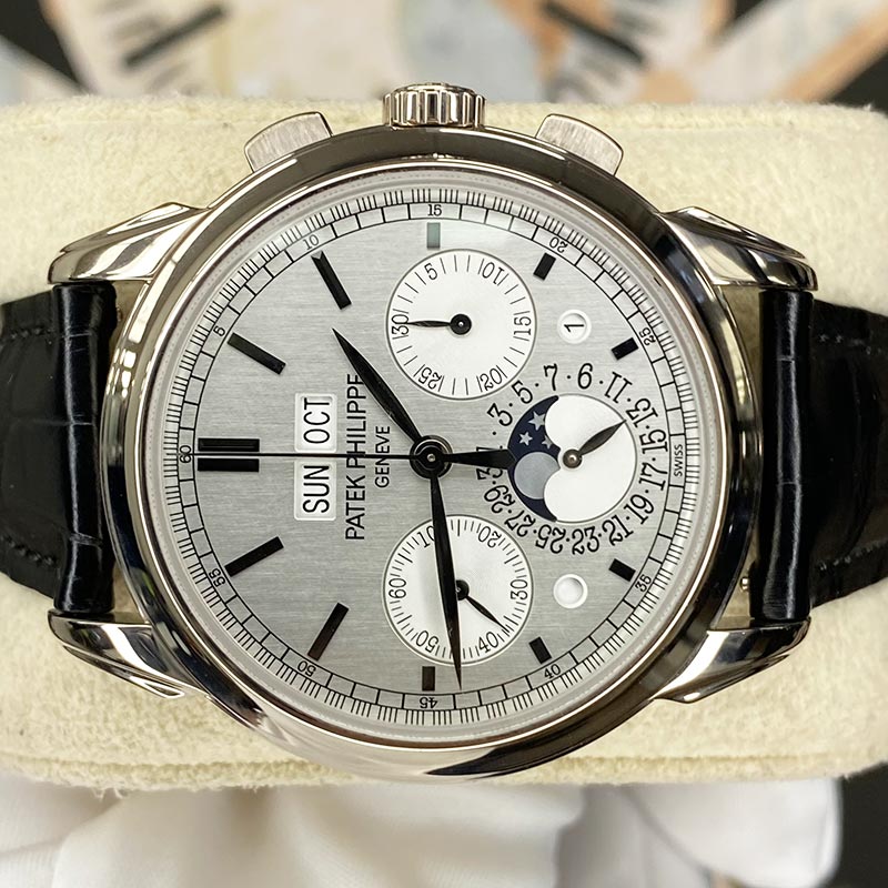 Patek Philippe Grand Complications Perpetual Calendar Chronograph 41mm 5270G Silver Dial Pre-Owned