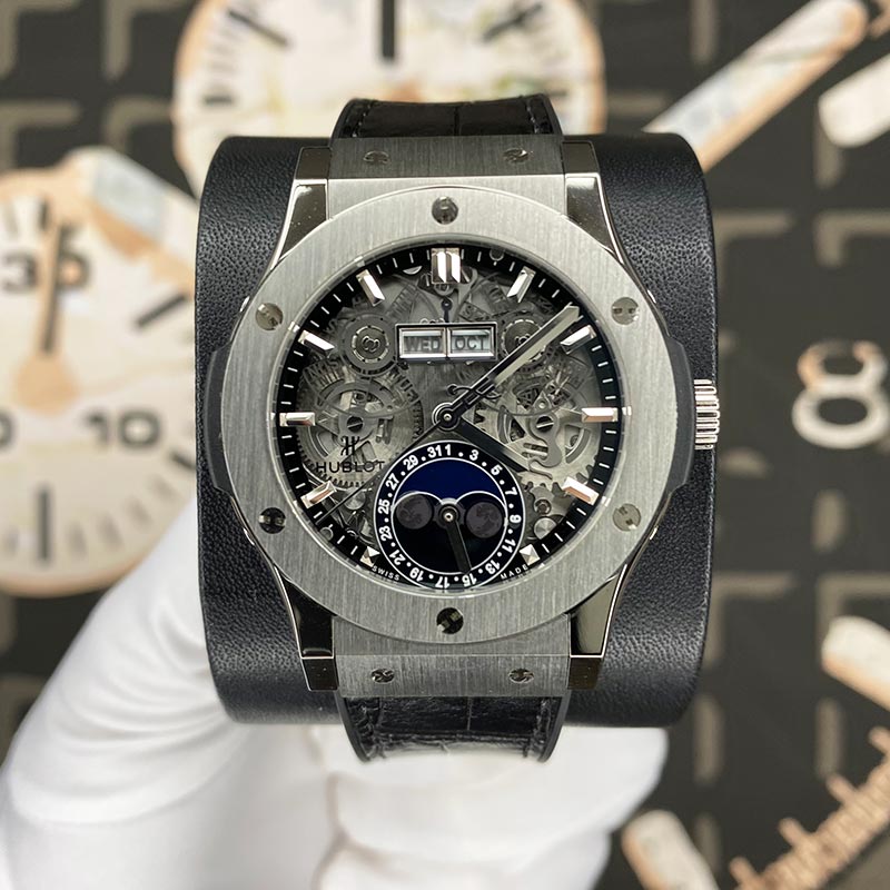 Hublot Classic Fusion Aerofusion Moonphase Titanium 42mm Skeleton Dial 547.NX.0170.LR