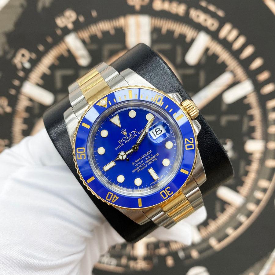 Rolex Submariner Date 40mm 116613LB Blue Dial Pre-Owned - Gotham Trading 