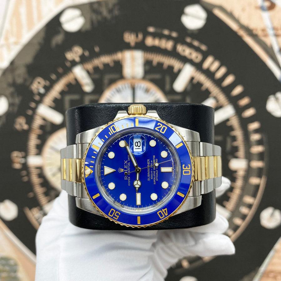 Rolex Submariner Date 40mm 116613LB Blue Dial Pre-Owned - Gotham Trading 