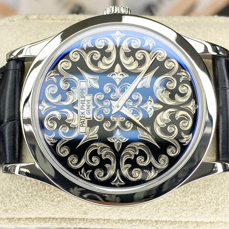 Patek Philippe Calatrava Volutes And Arabesques 38mm 5088-100P-001 Black Enamel Dial Pre-Owned