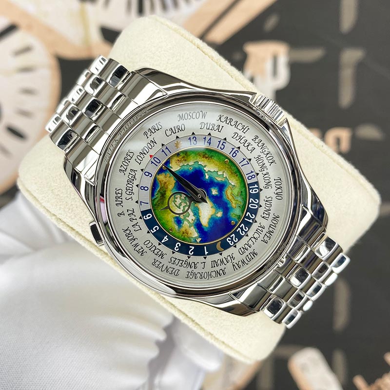 Patek Philippe World Time Complication 39mm 5131-1P-001 Hand Painted Enamel World Dial