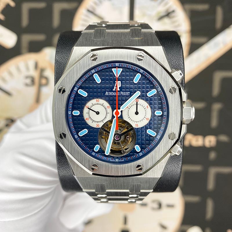 Audemars Piguet Royal Oak Tourbillon 44mm Blue 25977ST.OO.1205ST.01 Pre-Owned