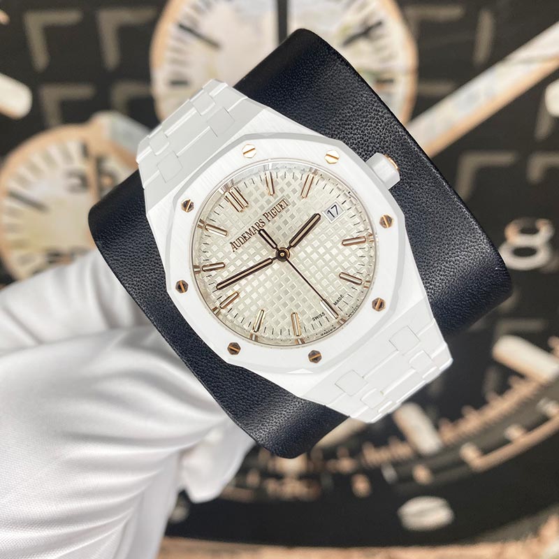 Audemars Piguet Royal Oak Selfwinding 34mm White Ceramic White Dial 77350CB.OO.1266CB.01