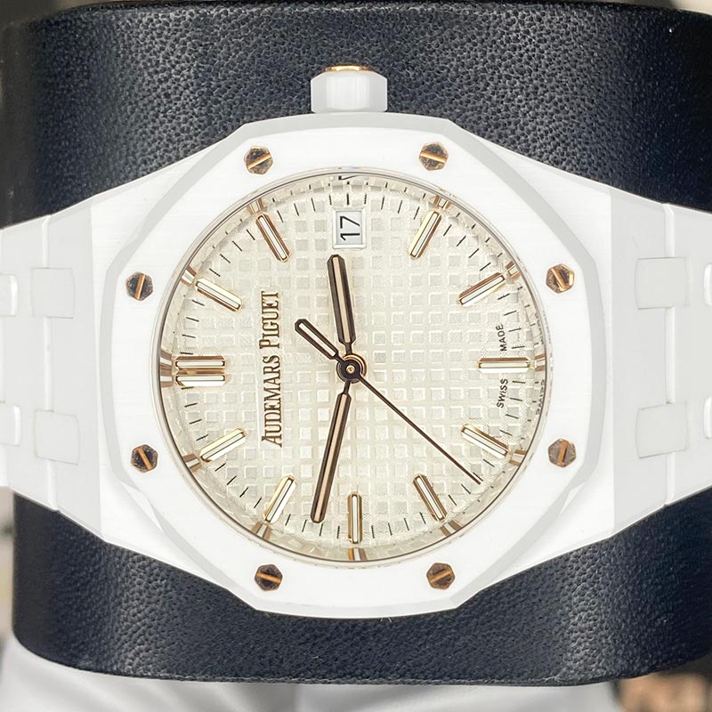 Audemars Piguet Royal Oak Selfwinding 34mm White Ceramic White Dial 77350CB.OO.1266CB.01