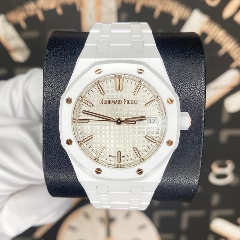 Audemars Piguet Royal Oak Selfwinding 34mm White Ceramic White Dial 77350CB.OO.1266CB.01