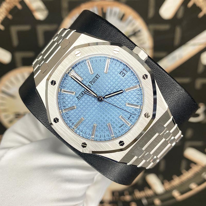 Audemars Piguet Royal Oak Selfwinding 41mm 15510BC Ice Blue Baguette Diamond Dial