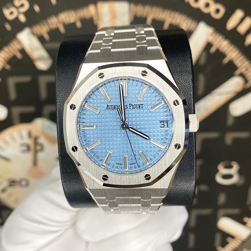 Audemars Piguet Royal Oak Selfwinding 41mm 15510BC Ice Blue Baguette Diamond Dial