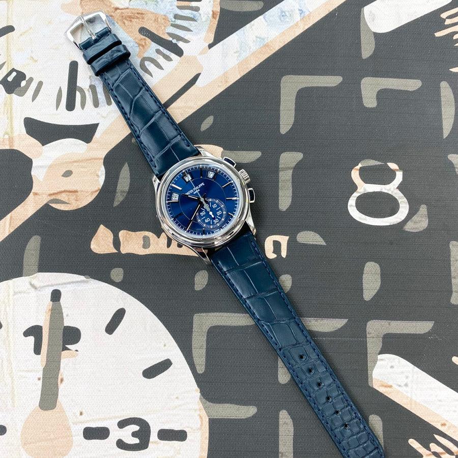 Patek Philippe Annual Calendar Chronograph Complication 42mm 5905P Blue Dial - Gotham Trading 