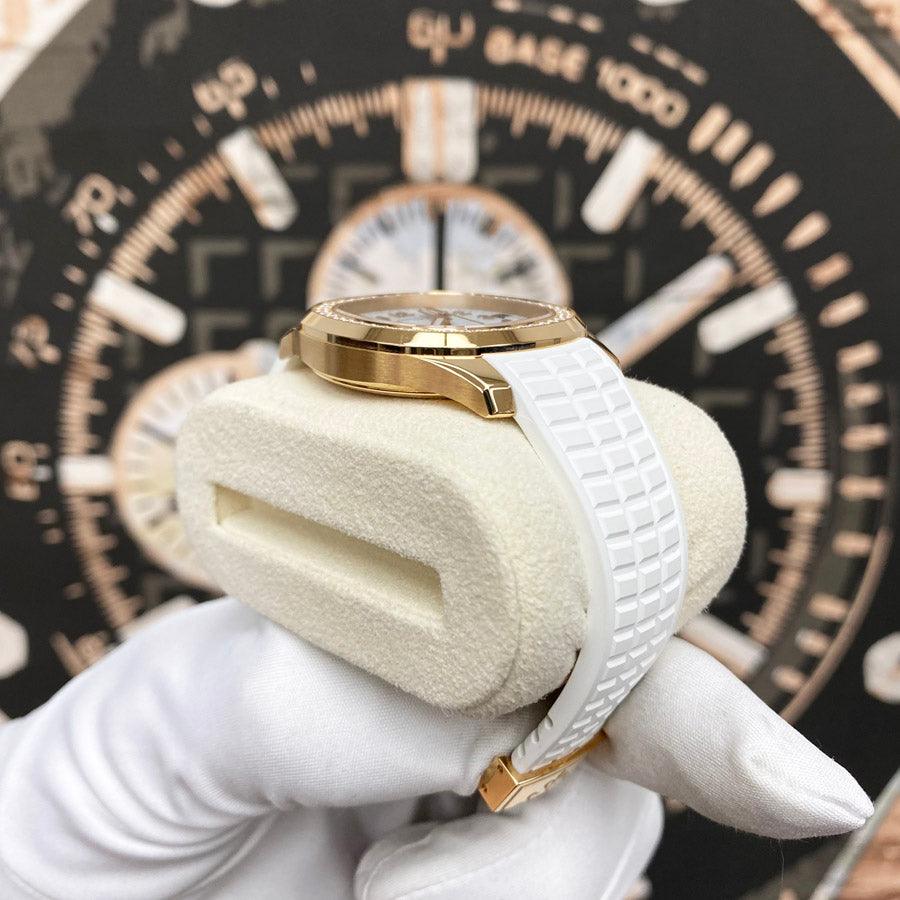 Patek Philippe Aquanaut Self-Winding 38mm 5268-200R-001 White Dial Pre-Owned - Gotham Trading 