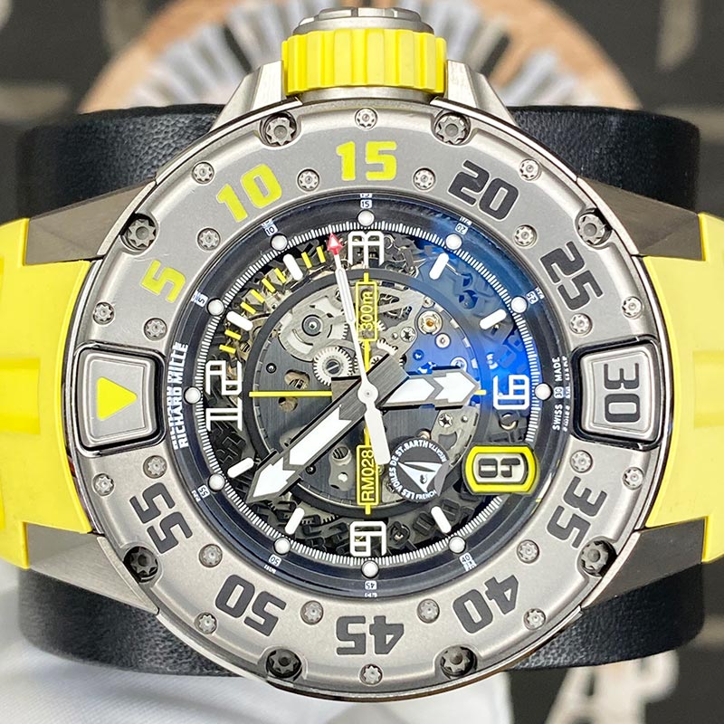 Richard Mille Limited Edition St.Barths RM28 Titanium Diver 47mm Openworked Dial Pre-Owned