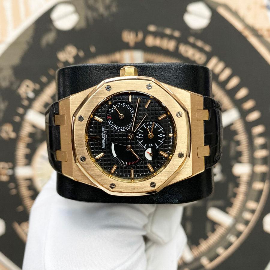 Audemars Piguet Royal Oak GMT Dual Time 39mm 26120OR.OO.D002CR.01 Black Dial Pre-Owned - Gotham Trading 