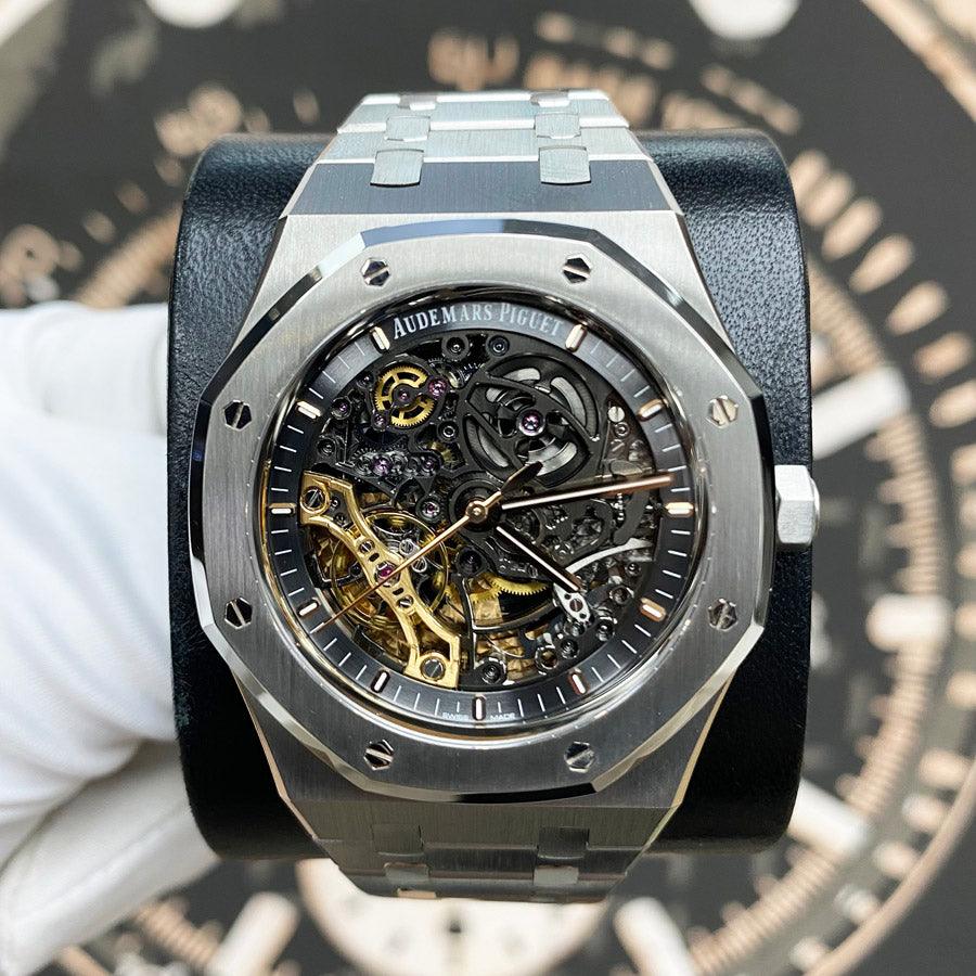 Audemars Piguet Royal Oak 41mm 15407ST.OO.1220ST.01 Openworked Dial Pre-Owned - Gotham Trading 