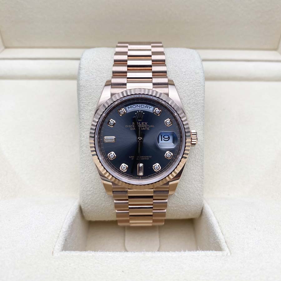 Rolex Day-Date 36mm 128235 Slate Grey Diamond Dial