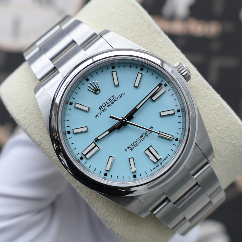 Rolex 2022 Oyster Perpetual 41mm 124300 Turquoise Blue Dial