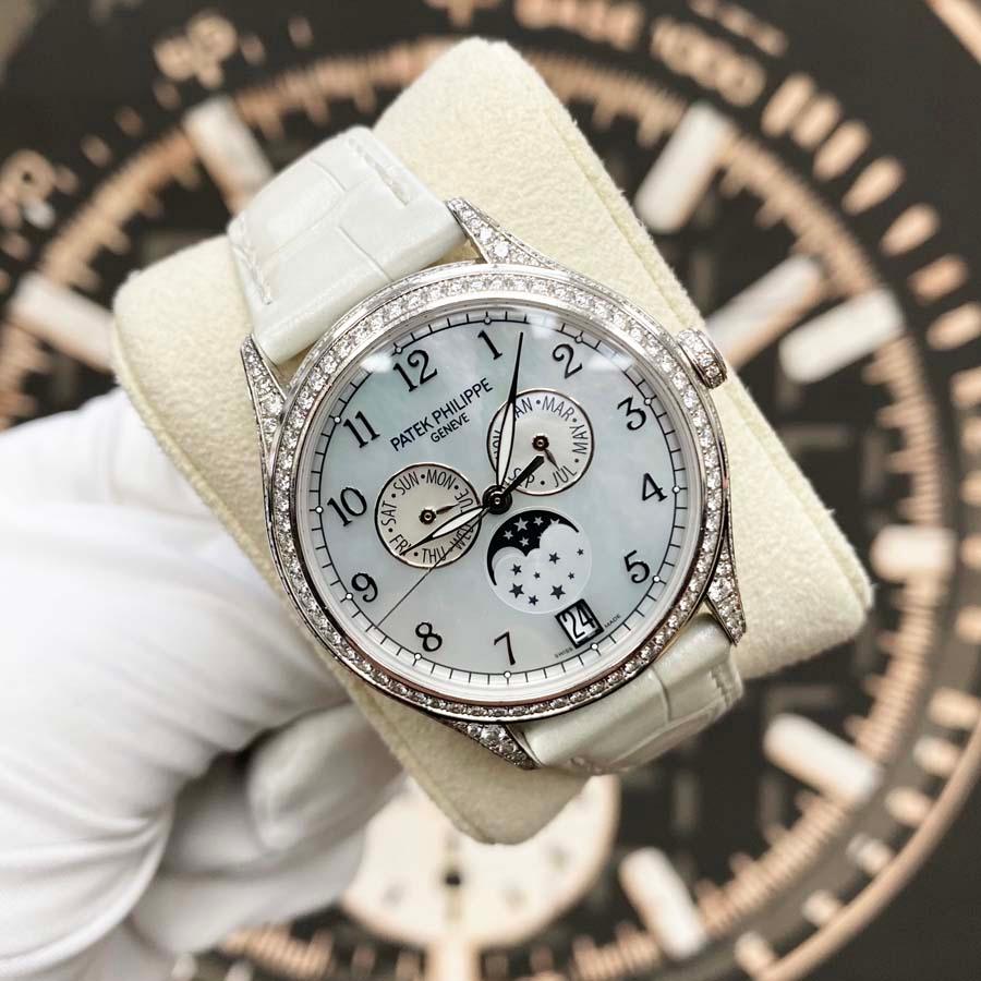 Patek Philippe Annual Calendar Complication 38mm 4948G Mother Of Pearl Dial Pre-Owned - Gotham Trading 