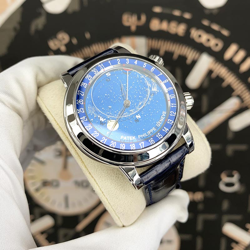 Patek Philippe Grand Complications Celestial Moon Age 44mm 6102P Blue Dial Pre-Owned