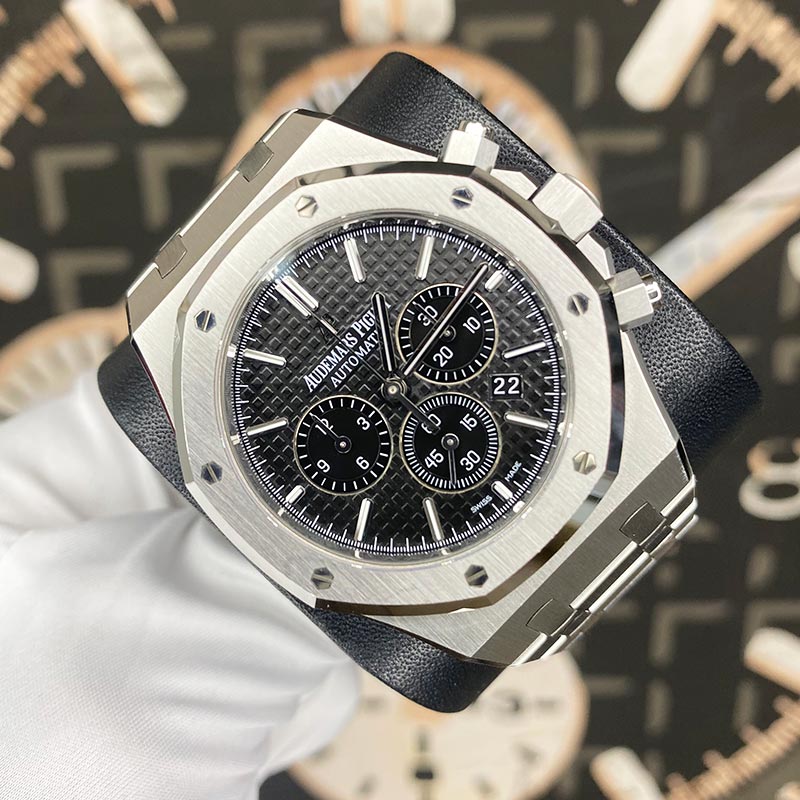 Audemars Piguet AP SERVICED 2024 Royal Oak Chronograph 41mm 26320ST Black Dial Pre-Owned
