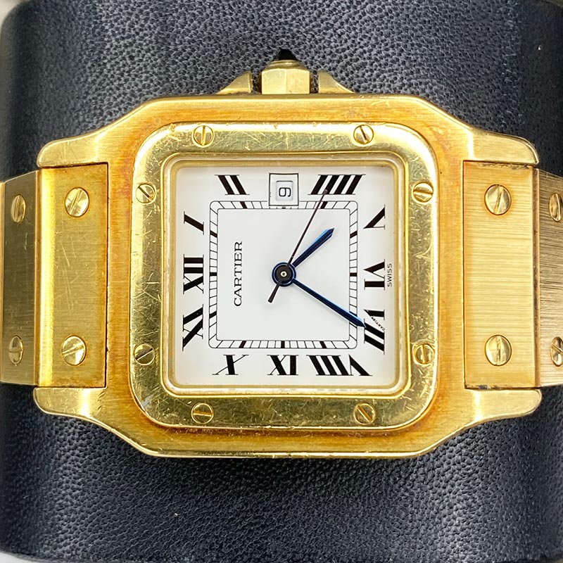 Cartier Vintage Santos 29mm White Roman Dial 2960 Pre-Owned