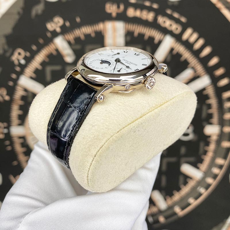 Patek Philippe Complications 36mm Moon Phase 5054G-001 Silver Dial Pre-Owned