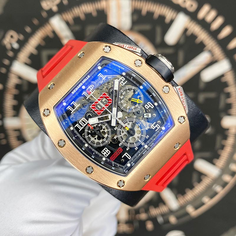 Richard Mille Chronograph RM11 Rose Gold / Titanium 50mm Openworked Dial Pre-Owned