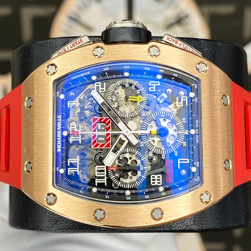 Richard Mille Chronograph RM11 Rose Gold / Titanium 50mm Openworked Dial Pre-Owned