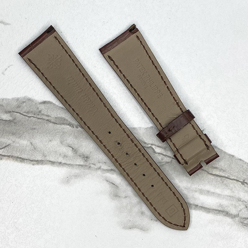 Patek Philippe Red/Brown Alligator Strap 21x16