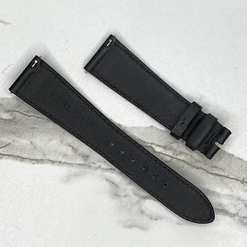 Veblenist Black Rubber Strap 21x16 / Built In Spring Bars