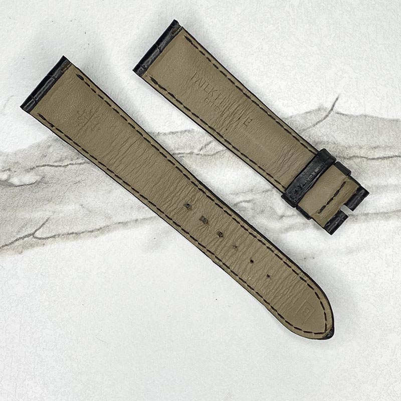 Patek Philippe Black Alligator Strap 19x16