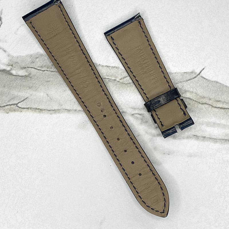 Patek Philippe Padded Blue Alligator Strap 21x16