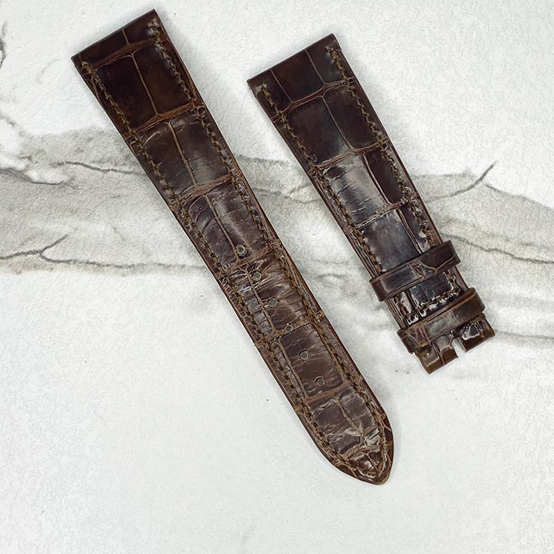 Patek Philippe Glossy Brown Alligator Strap 21x16