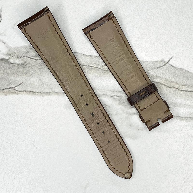 Patek Philippe Glossy Brown Alligator Strap 21x16