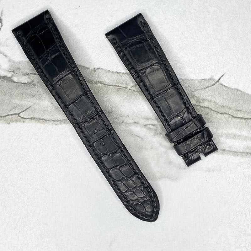 Patek Philippe Matte Black Alligator Strap 20x16