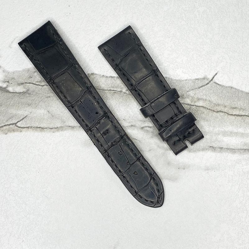 Patek Philippe Matte Black Alligator Strap 19x16