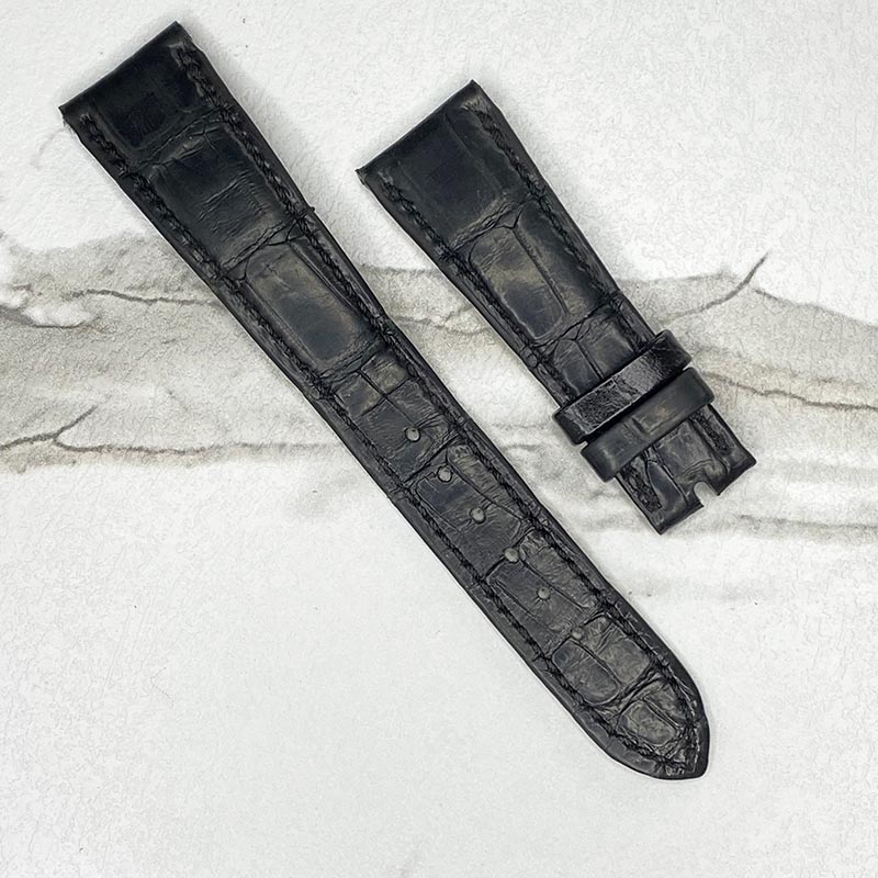 Patek Philippe Matte Black Alligator Strap 20x16