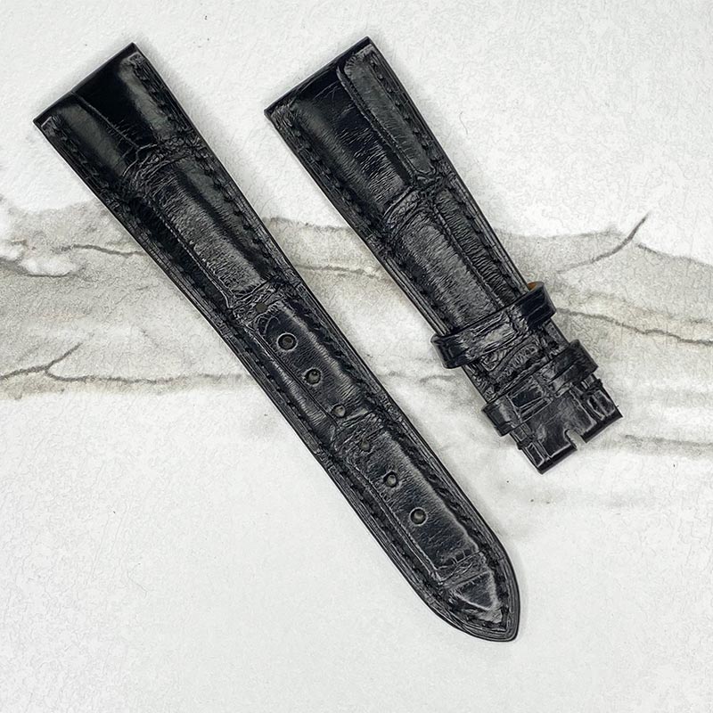 Aftermarket Patek Philippe Black Alligator Strap 21x16