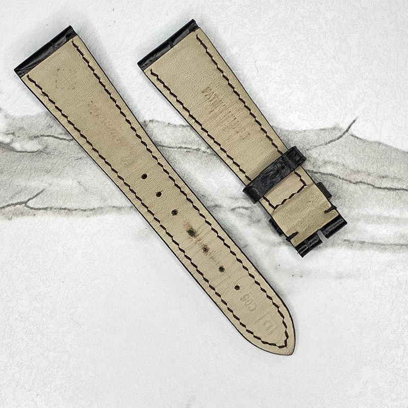 Aftermarket Patek Philippe Black Alligator Strap 21x16