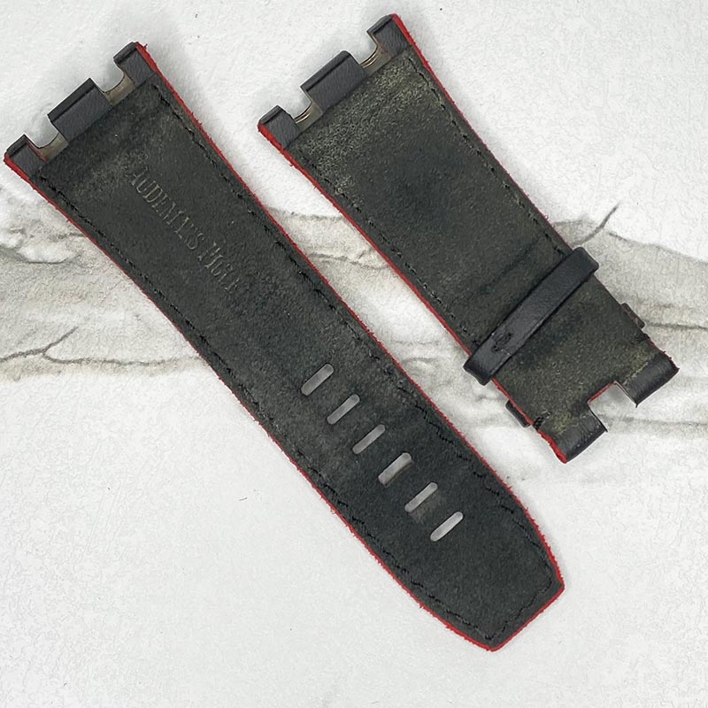 Audemars Piguet Black/Red Alligator and Suede Strap 44mm Offshore