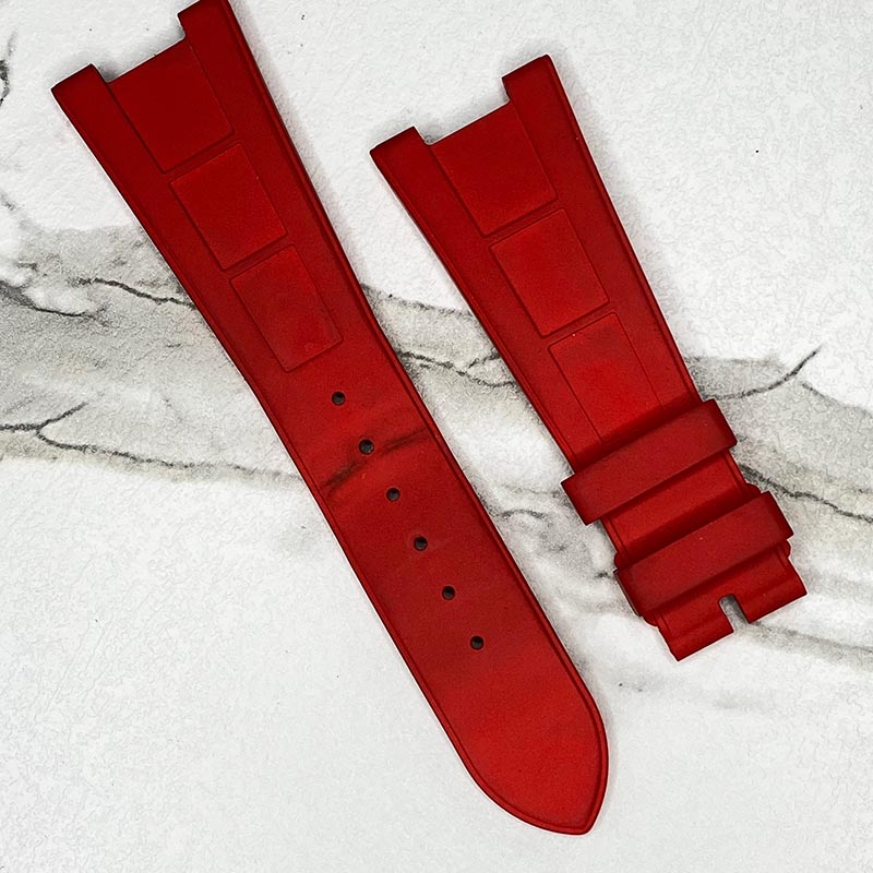 TEMPOMAT Patek Philippe Nautilus Red Rubber Strap 12.5x17.5