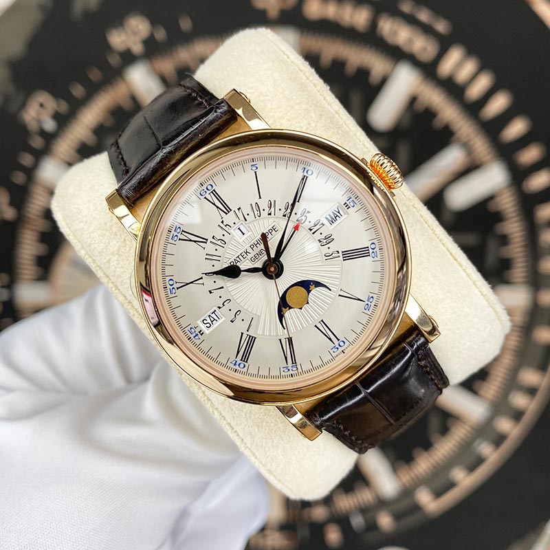Patek Philippe Grand Complications Perpetual Calendar Moon Phase 38mm 5159R White Dial Pre-Owned