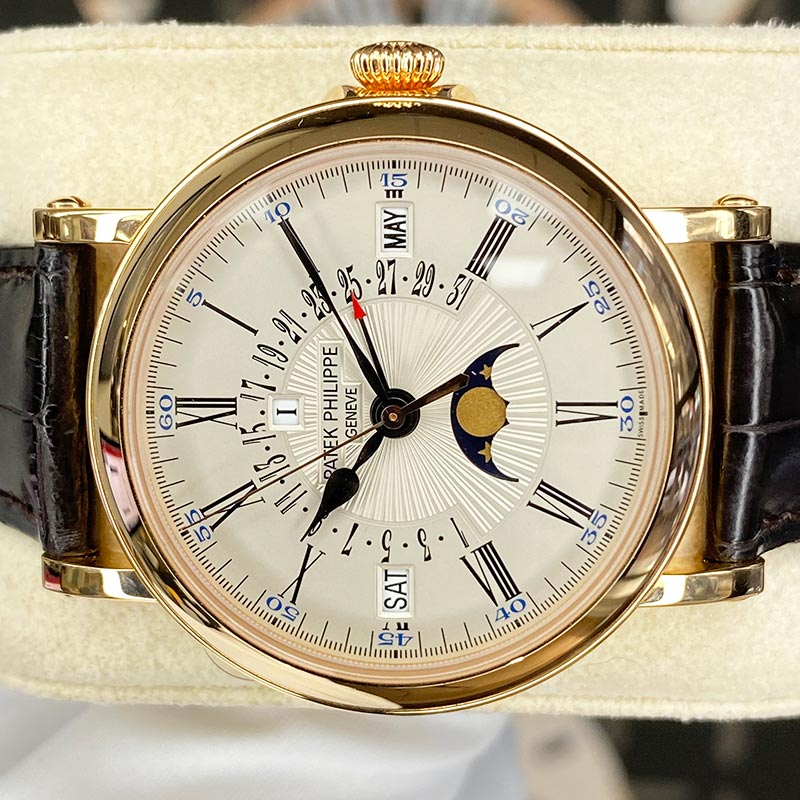Patek Philippe Grand Complications Perpetual Calendar Moon Phase 38mm 5159R White Dial Pre-Owned