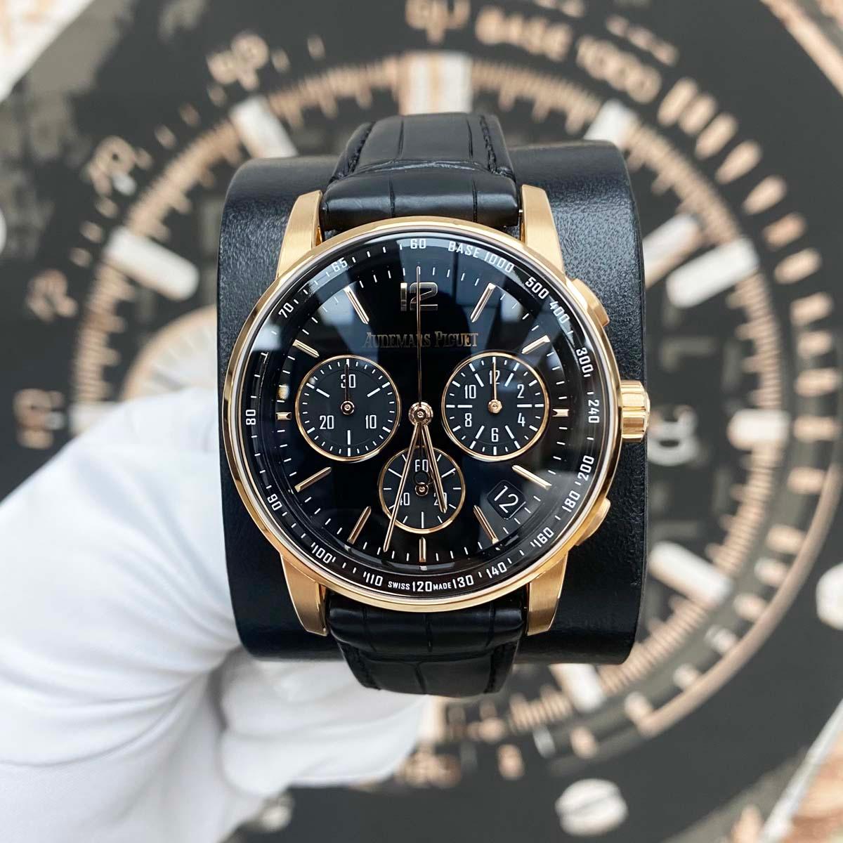 Audemars Piguet Code 11.59 Chronograph 41mm 26393OR Black Dial Pre-Owned - Gotham Trading 