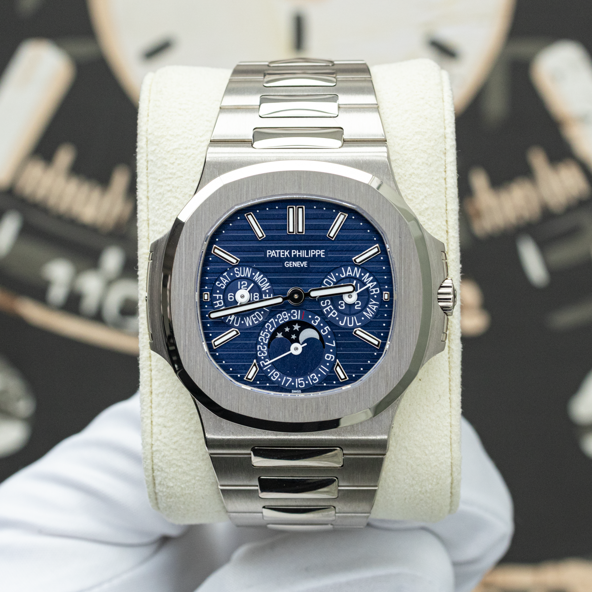 Patek Philippe Extra-Thin Nautilus Grand Complications Perpetual Calendar 40mm 5740/1G Blue Dial