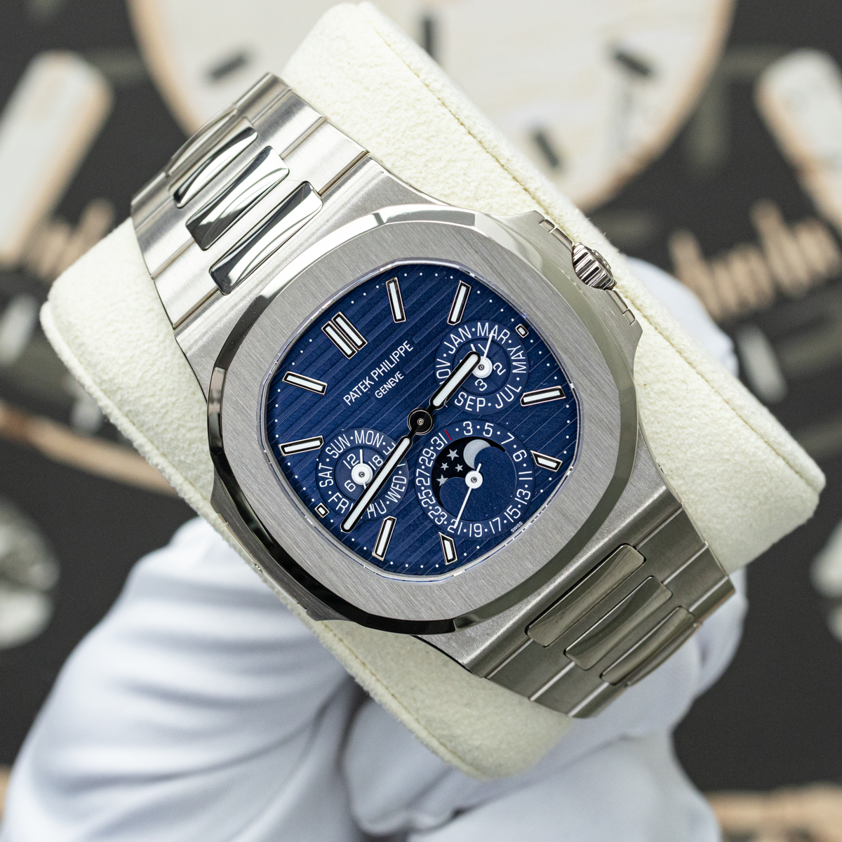 Patek Philippe Extra-Thin Nautilus Grand Complications Perpetual Calendar 40mm 5740/1G Blue Dial