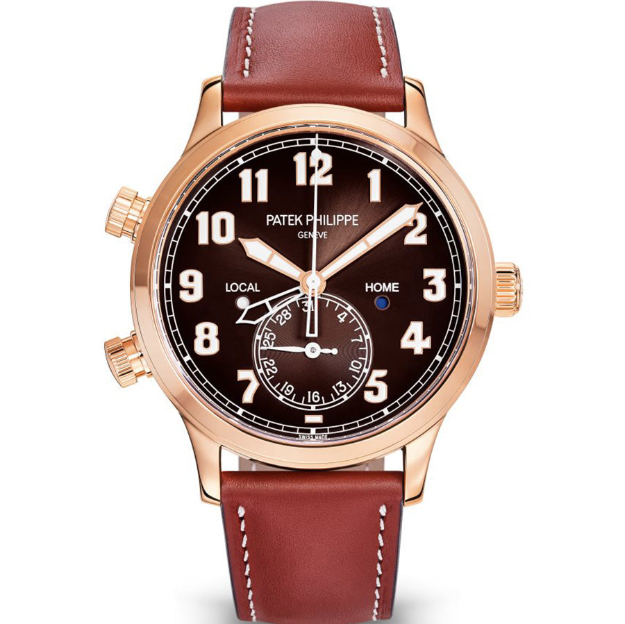 Patek Philippe Calatrava Pilot Travel Time Complication 42mm 5524R-001 Brown Dial