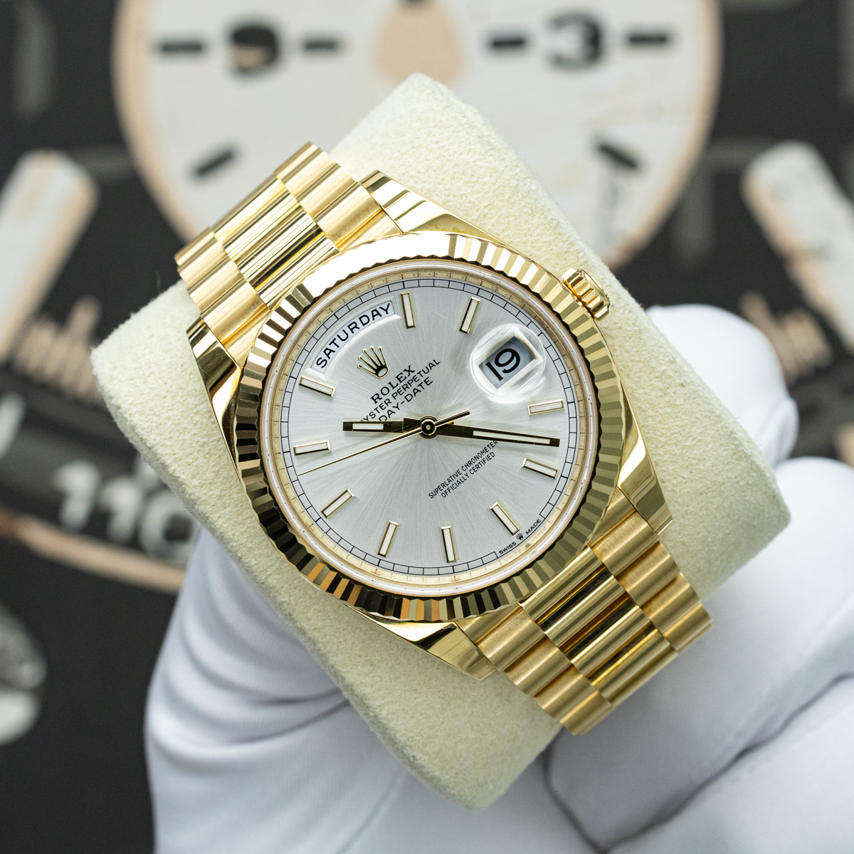 Rolex Day-Date 228238 40mm Silver Dial