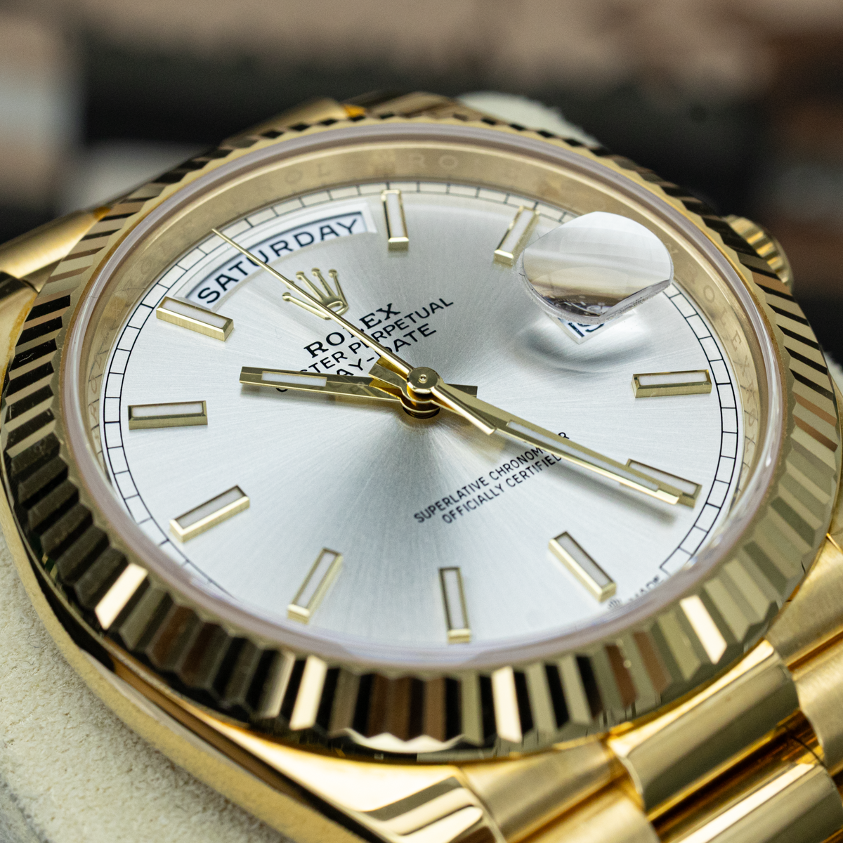 Rolex Day-Date 228238 40mm Silver Dial