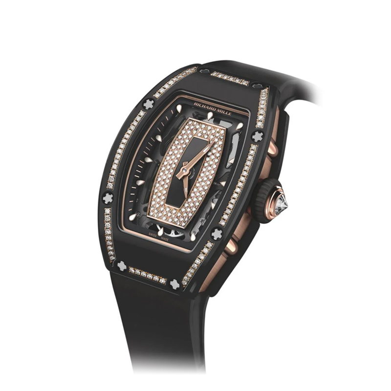 Richard Mille RM 07-01 Automatic Winding 45.66mm Diamond-Set Openworked Dial